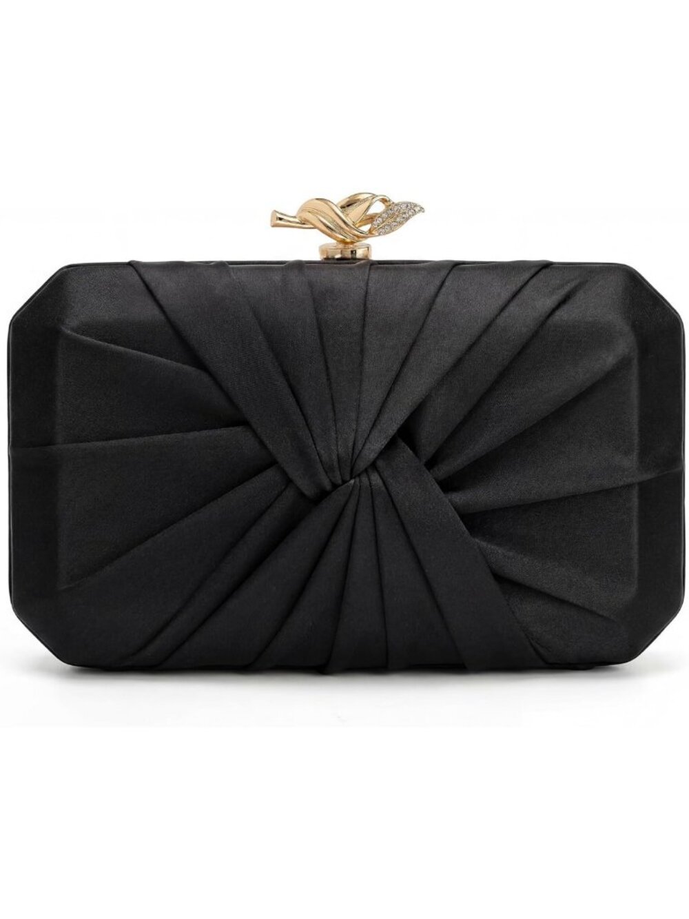 Elegant Satin Clutch Purse for Women, Gold Evening Bag, Perfect for Parties